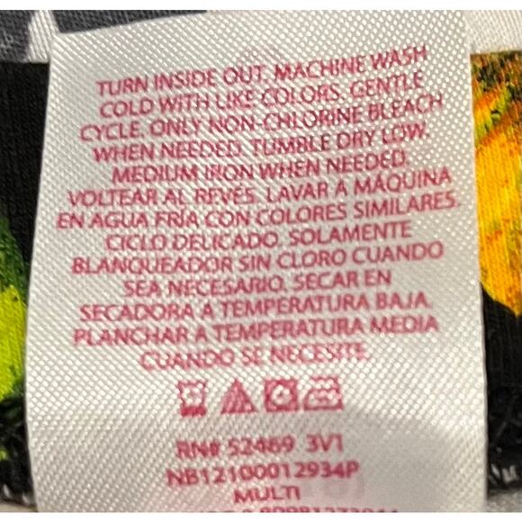 NO BO MID-RISE YOGA ANKLE LEGGINGS WOMENS, XXL(19)-BLACK & YELLOW SUNFLOWERS - Picture 9 of 9